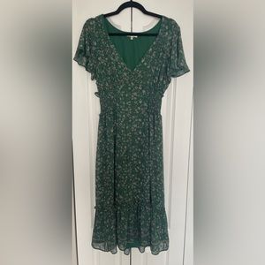 Max Studio Green Floral Dress